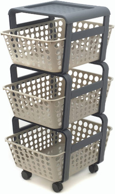BAMA BAMA CARRELLO TIDY CON RUOTE TORTORA 39.5 X 30 X 77 CM 