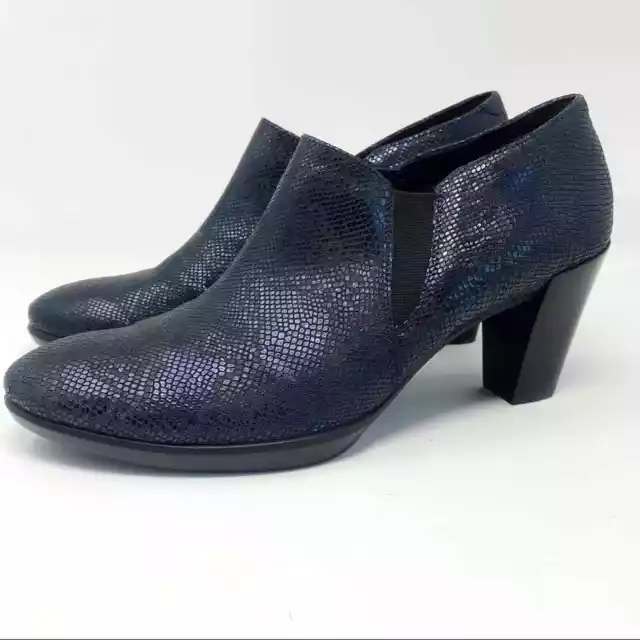 ECCO Shape 55 Plateau Stack Bootie in navy blue, 40EU/9-9.5US