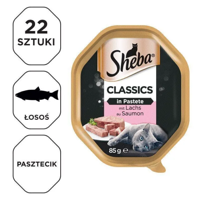 SHEBA Classics nourriture humide 22x85g pâté de saumon