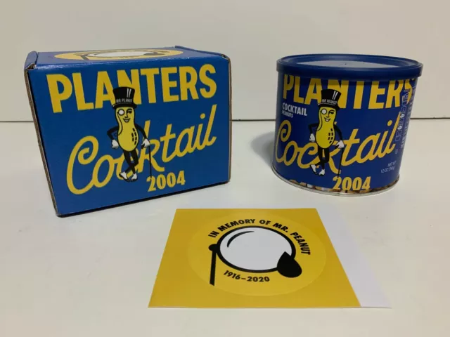 New 2004 Planters Cocktail Peanuts Collectible In Memory Of Mr. Peanut Rare Ltd