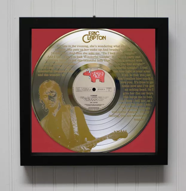 Eric Clapton - Wonderful Tonight Framed Laser Etched LP Shadowbox