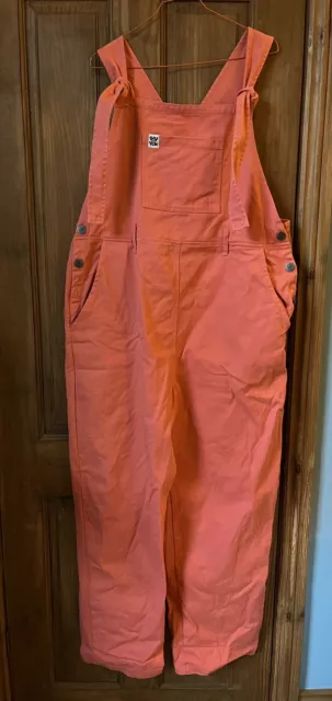 Lucy & Yak Easton Dungarees Coral Size 16R