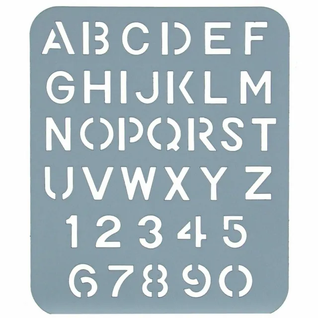 Radiant Lettering Guide Stencil - Soft White Plastic - Size 25mm 1 PC