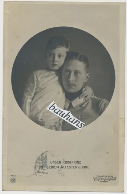 AK Unser Kronprinz mit senem ältesten Sohn ADEL & Monarchie (u446)
