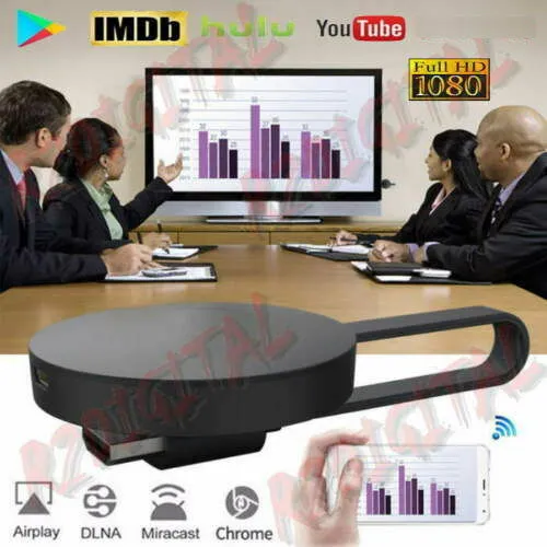 Display Dongle Hdmi Wireless Chromecast Google Mirascreen Media Video Stream Hd 3