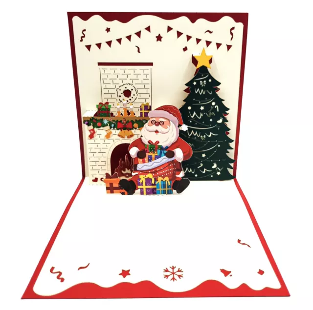 Christmas 3D Pop Up Card Merry Christmas Greeting Cards Gift for Family, Friends