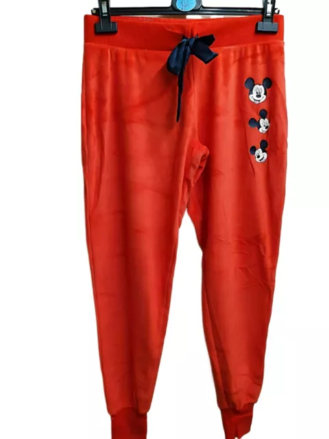 Disney Mickey Mouse Damen rote Hose Kordelzug Nachtwäsche Hose Jogger Lounge