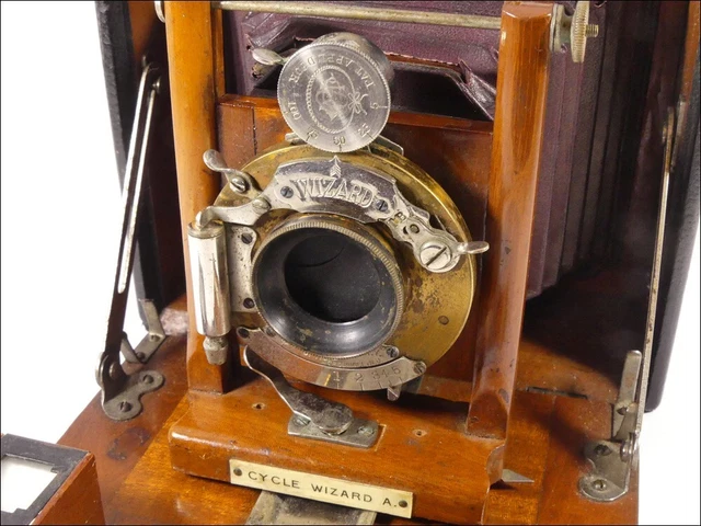Cycle Wizard vintage plate camera, incomplete for repair