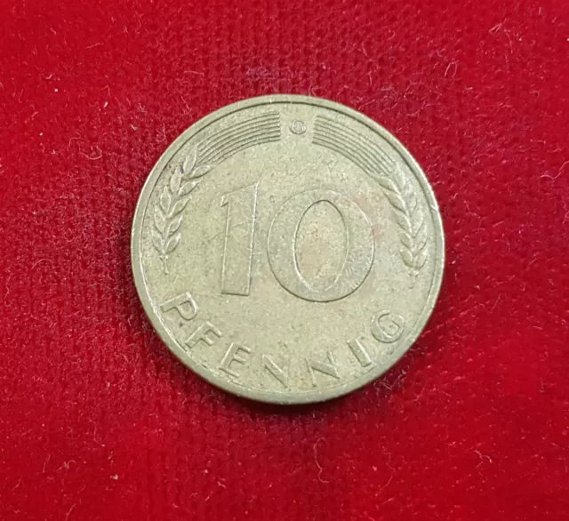 10 Deutsche Pfennig Bundesrepublik Deutschland 1969 G Münze Coin BRD
