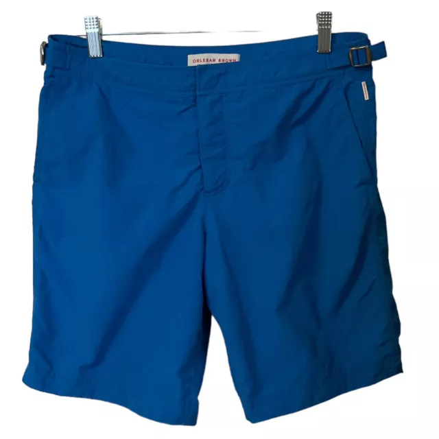 ORLEBAR BROWN 32 OB Classic DANE Swim Shorts Lined Blue Adjustable *Read*