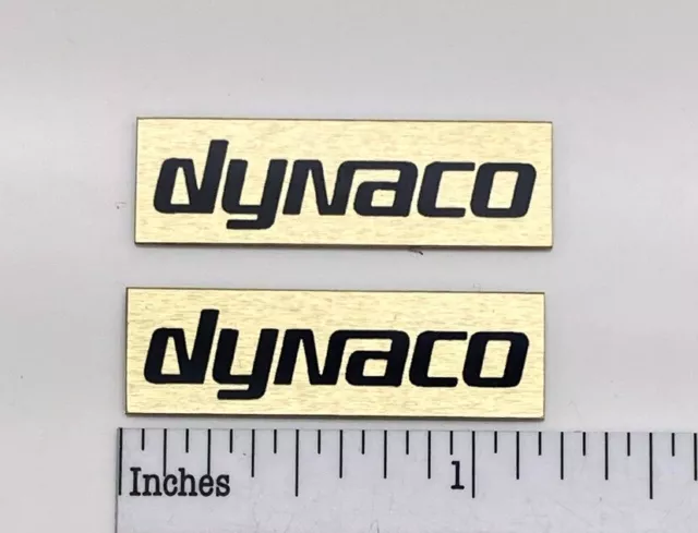 Dynaco Speaker Badge Logo Emblem Custom Aluminum PAIR