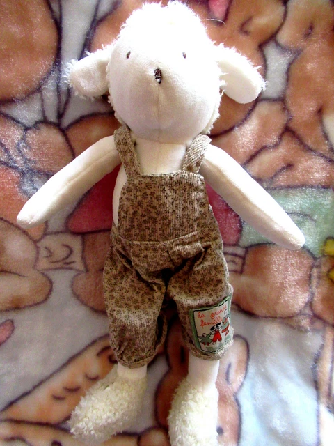 doudou peluche moulin roty mouton la grande famille   33cm