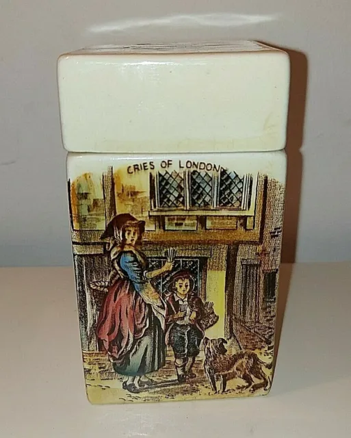 Vintage 'Cries Of London' Tee-Caddy von Crown Devon, Staffordshire Keramik.