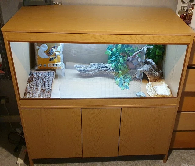 4ft vivarium on sale with cabinet