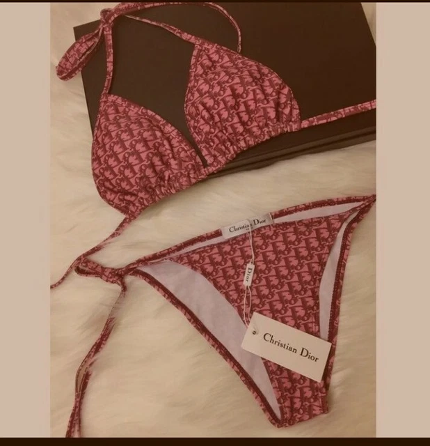 Haut de bikini Tissu technique à motif Dior Oblique bleu  DIOR FR