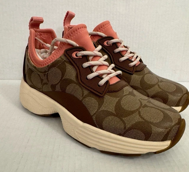 COACH WOMENS BLACK Gray C270 Tech Comfort Runner Sneaker Lace Up Shoes Size 10B 102.49 PicClick UK