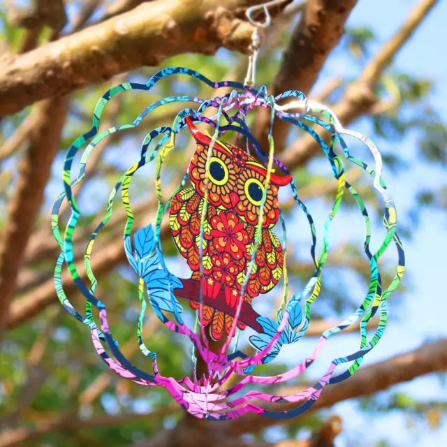 Wind    3D Hanging Whirligig Dekorationen Multi Color Spiral  für Outdoor