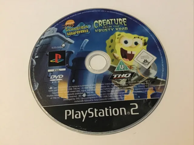 SPONGEBOB SQUAREPANTS: CREATURE FROM THE KRUSTY KRAB - SONY PS2 - DISC ONLY (c)