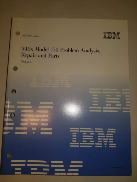 SY44-5965-01 IBM 940x Model 170 Problem Analysis, repair and parts book V4 Rare