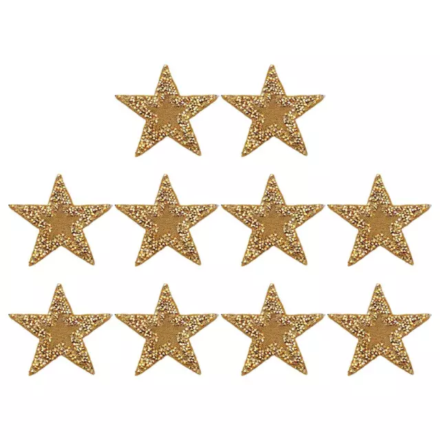 10x Rhinestone Star Patches Appliques Embellishments for Sewing Accessories