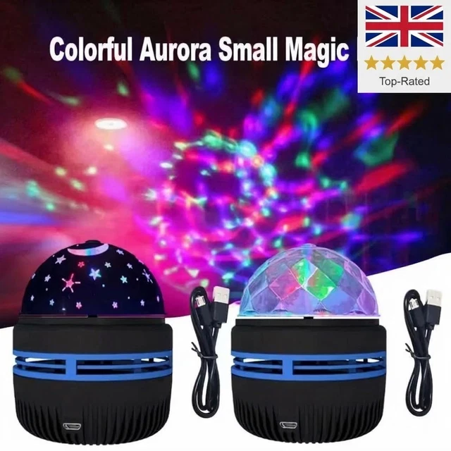 LED STARRY SKY Projector Lamp 360 Rotating USB Night Light Bedroom ...