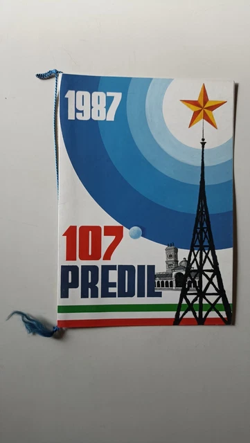 B340 Calendario 107 Battaglione Trasmissioni Predil 1987 Con Cordoncino