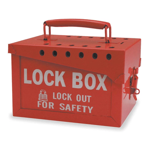 BRADY 51171 Group Lockout Box,13 Locks Max,Red