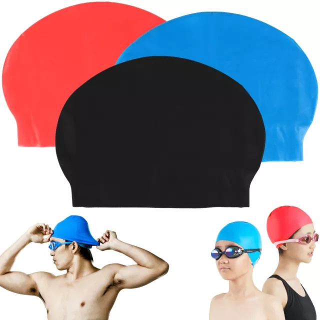 iSport LATEX SWIMMING CAPS Adult/Child Waterproof Pool Hat Kids Men Women Unisex