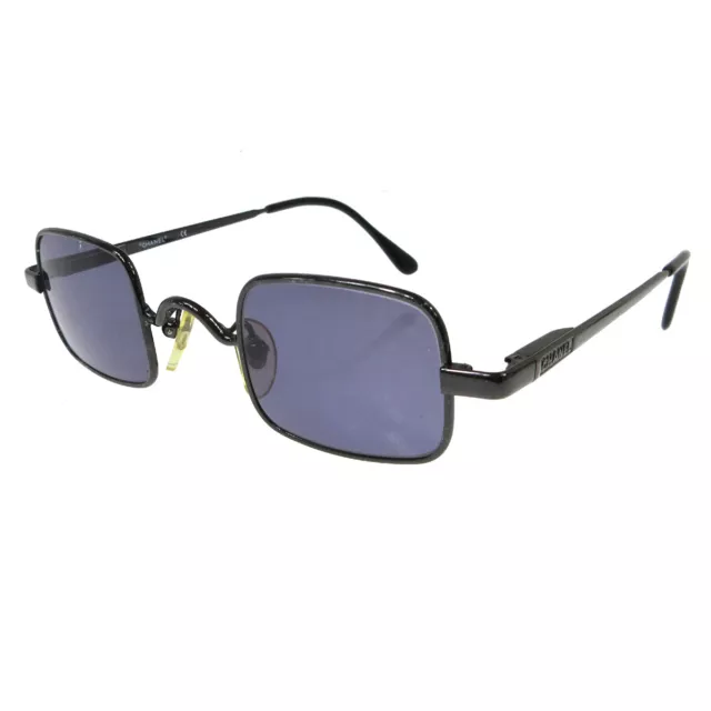 CHANEL CC Chain Sunglasses Eyewear Black Gold Plastic 01456 94305 96010