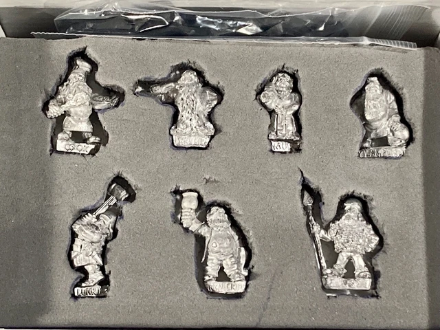 CITADEL, WARHAMMER FB Set of 7 Dwarf Villagers 25mm Metal Figures, Rare ...