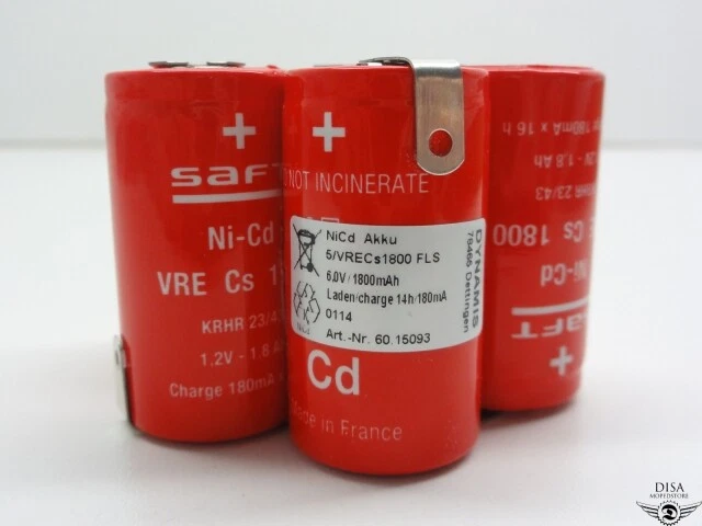 Batteria 3.6V 1Ah Ni-MH Per Chatter Box 100AFH 2/3A - Foto 6