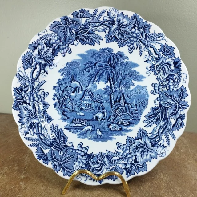 Antique Booths 'British Scenery' Pattern, Blue, Dinner Plate 25.5cm