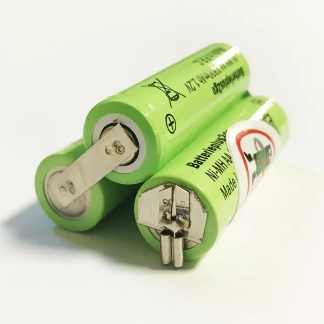 Batterie Moser ChromStyle 1871 batterie de rechange 3,6 V 2300 mAh NiMh avec 2,8 Faston 2