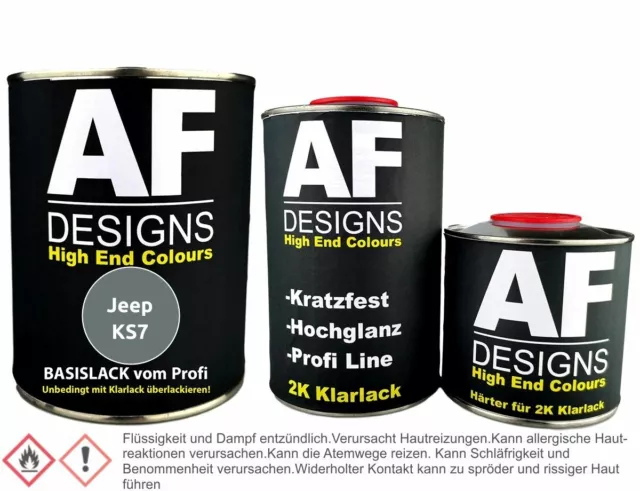 Autolack für Jeep KS7 Dark Silver Metallic 1,25L Klarlack Set