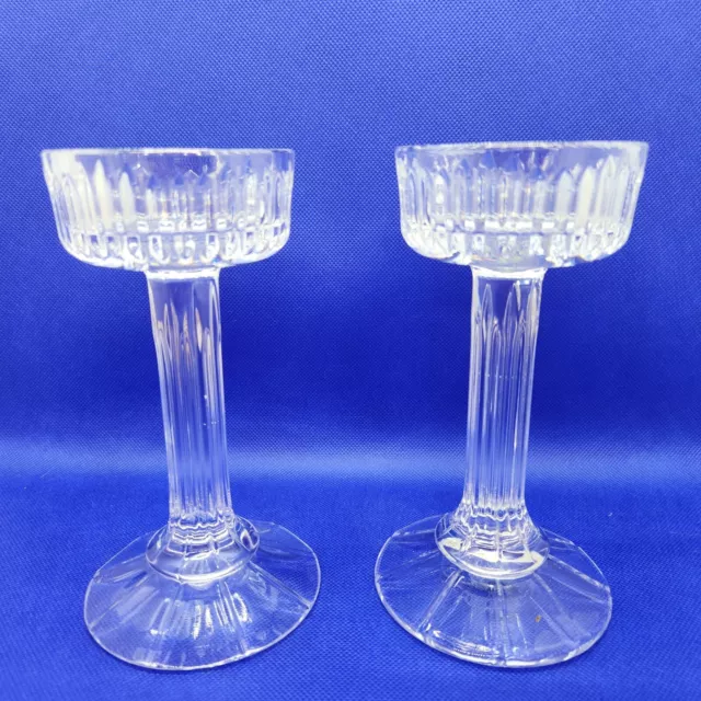 Set of 2 Shannon Crystal Designs of Ireland Candle Holder 24% Lead Crystal