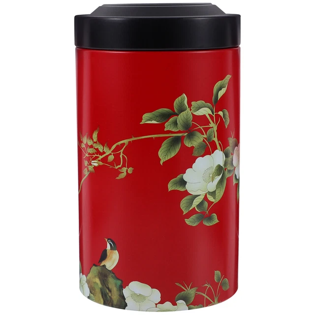 Barattolo in ceramica bianco per tè o caffè, contenore vintage in porcellana p