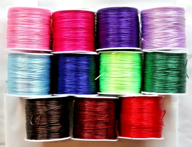 5m Stretchy 0.7mm Coloured Elastic Thread Jelly Cord Jewelry Making DIY Bracelet