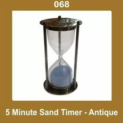 Neu 5 Minute Sand Timer Sanduhr Antik Messing Nautisch Heim Dekor