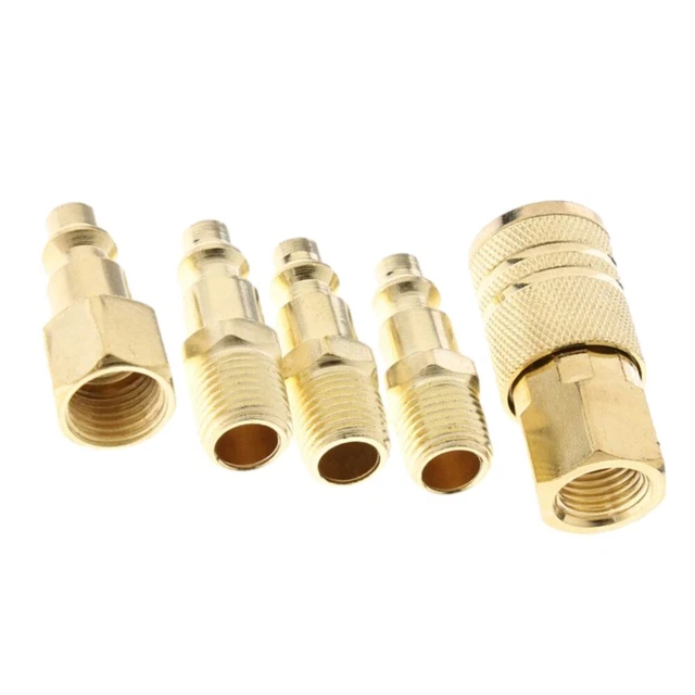 Set frizione rapida compressori d'aria 5 pz ottone 1/4 \"" presa Npt