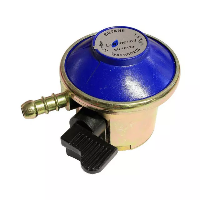 Caravan Motorhome 28-30 mbar Butane Gas Regulator Fits Calor 21mm Clip On Bottle