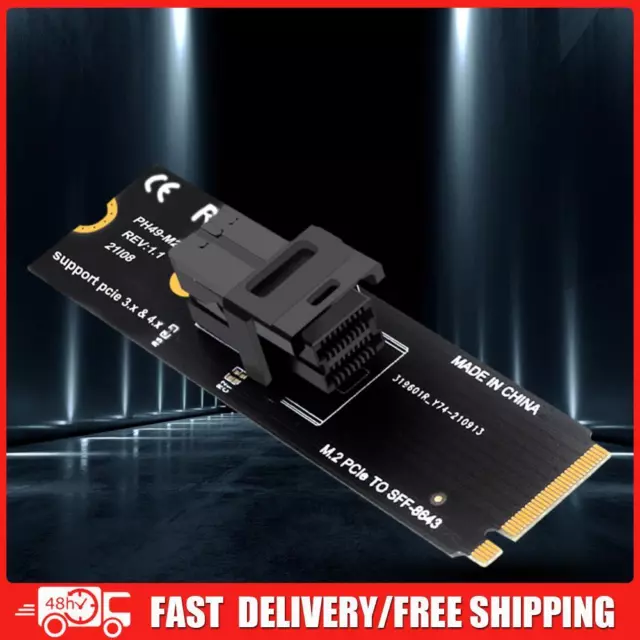 M.2 NVME To U.2 Converter Card High Speed MKEY PCIe Riser Card Support 1U Server