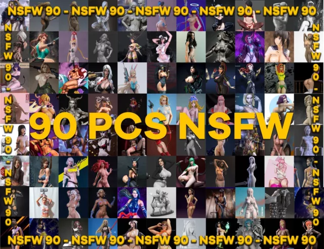 3d stl NSFW 90 Pack - 90 pcs models - 3d stl pack - stl pack - stl