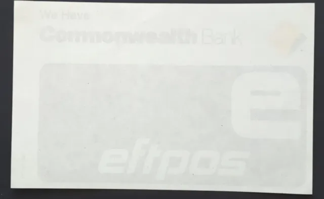Commonwealth Eftpos Sticker Early Style