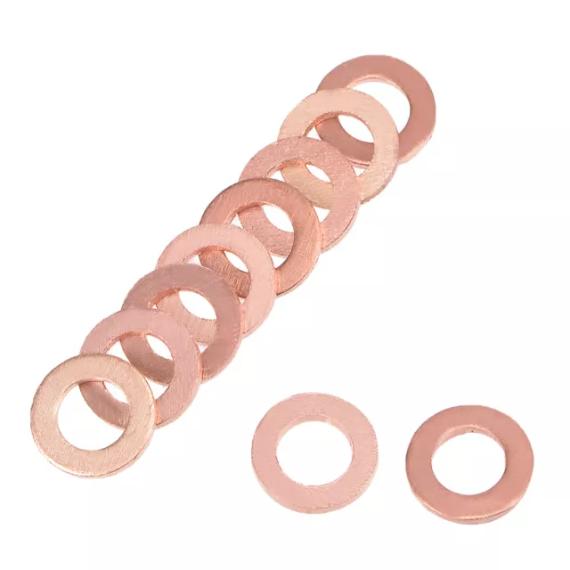 25Pcs 5mm x 9mm x 1mm Copper Flat Washer for Screw Bolt