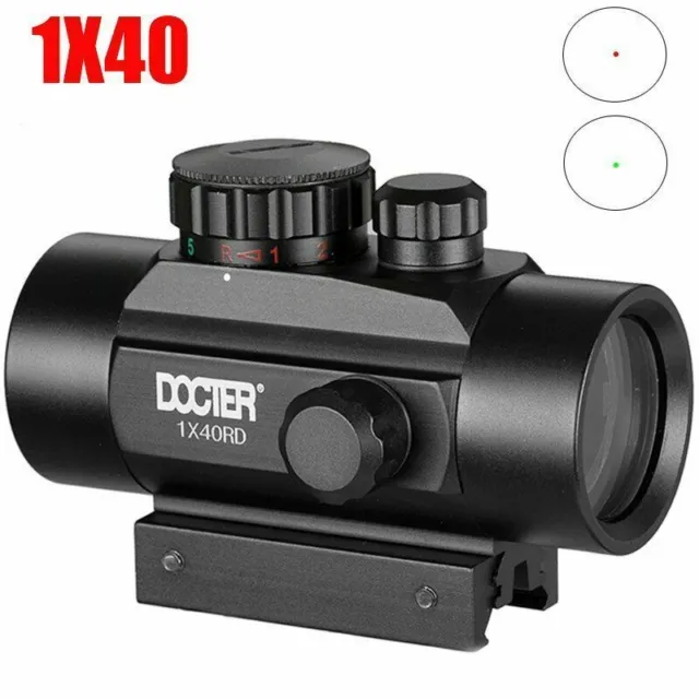 Hunting Holographic 1x40 Red Green Dot Sight Airsoft Scope 11mm 20mm Collimator