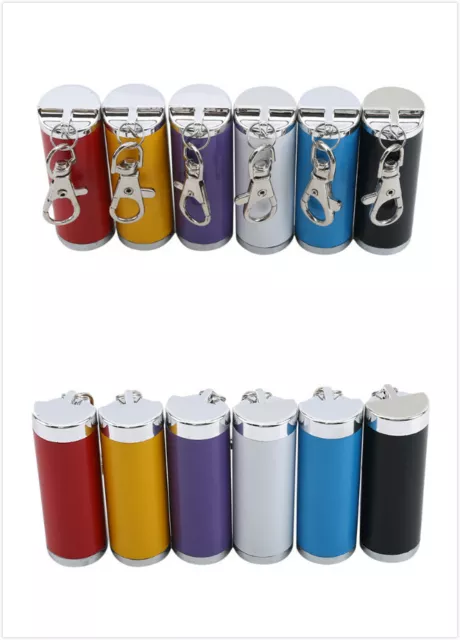 Mini Portable Carryable Metal Cigarette Pocket Ashtray With Lid Key Chain HC