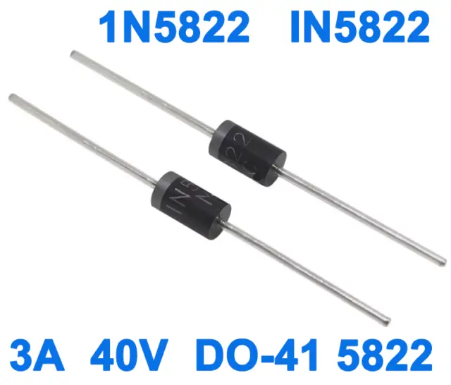 Schottky Diode 1N5822 IN5822 3A 40V DO-41 5822 DIP Diode 10/20/50/100 Stck.