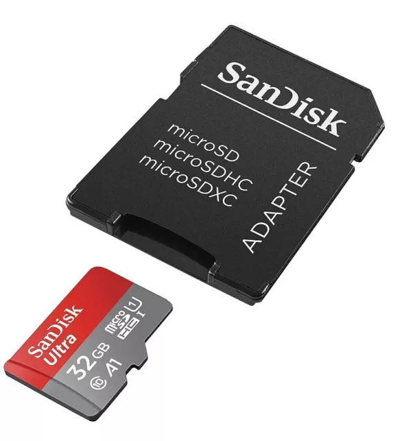 SanDisk Micro SD Card 32GB Ultra microSDHC UHS-I Memory Card with Adapter