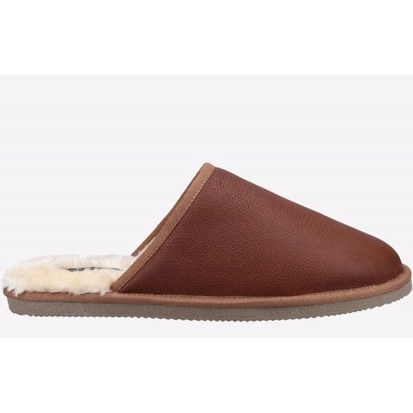 Pantofole Hush Puppies COADY PELLE classiche da uomo calde memory foam marrone chiaro