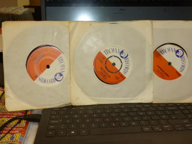 Original Trojan Records Vinyl 7" Records 3 X Classic Reggae Job Lot EX/EX